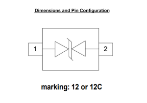 TECH PUBLIC PCDSOD323-T12SC Dimensions and Pin Configuration