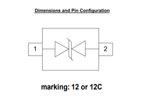 TECH PUBLIC PCDSOD323-T12SC Dimensions and Pin Configuration