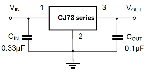 Typical application circuit diagram of CJ78 series